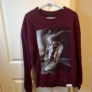 Diamond Supply burgundy crewneck - Size M